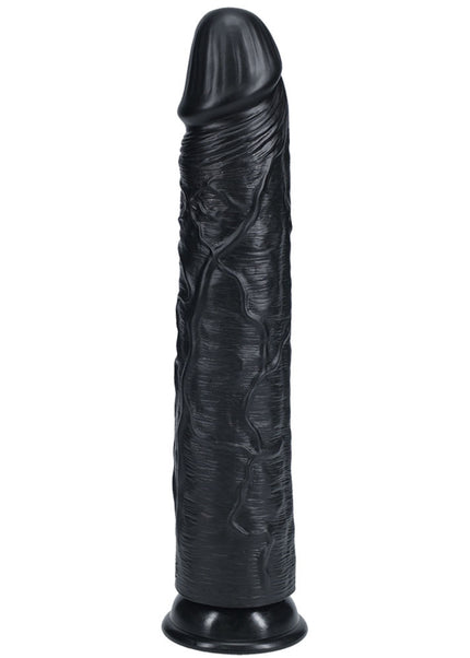 REALROCK 33cm Extra Long Dildo - Black - Black 33 cm (13'') Extra Long Dong