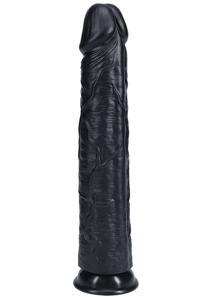 REALROCK 33cm Extra Long Dildo - Black - Black 33 cm (13'') Extra Long Dong