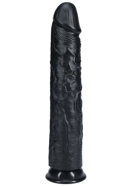 REALROCK 33cm Extra Long Dildo - Black - Black 33 cm (13'') Extra Long Dong