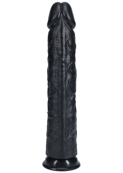 REALROCK 33cm Extra Long Dildo - Black - Black 33 cm (13'') Extra Long Dong
