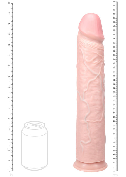REALROCK 38cm Extra Long Dildo - Flesh - Flesh 38 cm (15'') Extra Long Dong