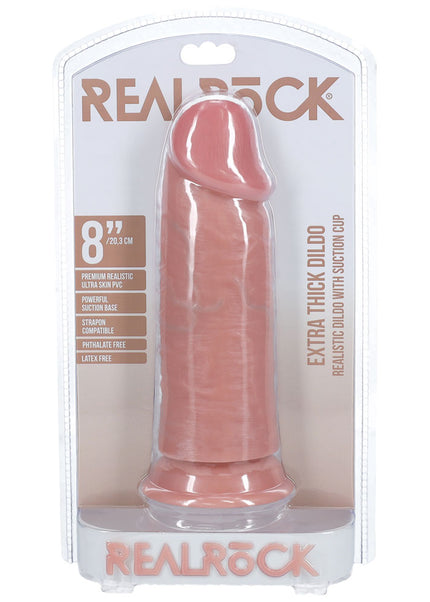 REALROCK 20cm Extra Thick Dildo - Flesh - Flesh 20 cm (8'') Extra Thick Dong