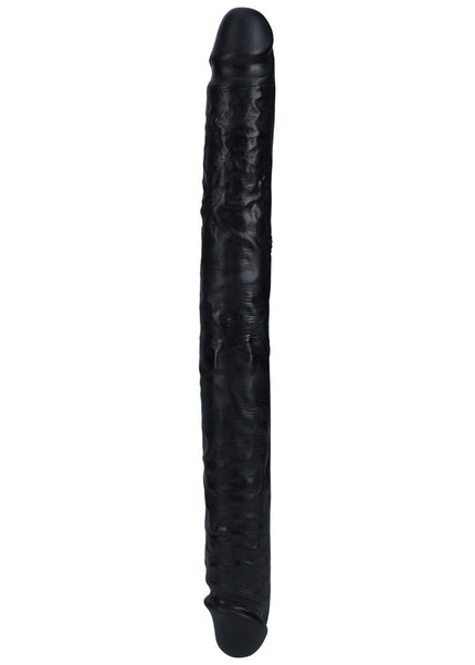 REALROCK 35cm Slim Double Dildo - Black - Black 35 cm (14'') Double Dong