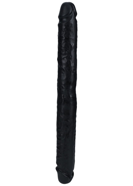 REALROCK 35cm Slim Double Dildo - Black - Black 35 cm (14'') Double Dong