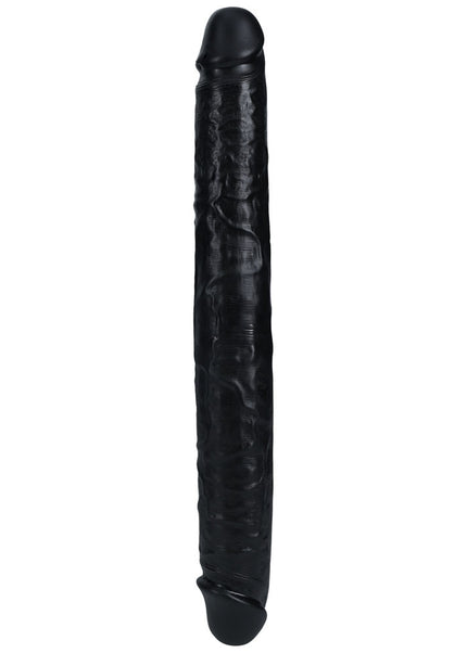 REALROCK 35cm Thick Double Dildo - Black - Black 35 cm (14'') Thick Double Dong