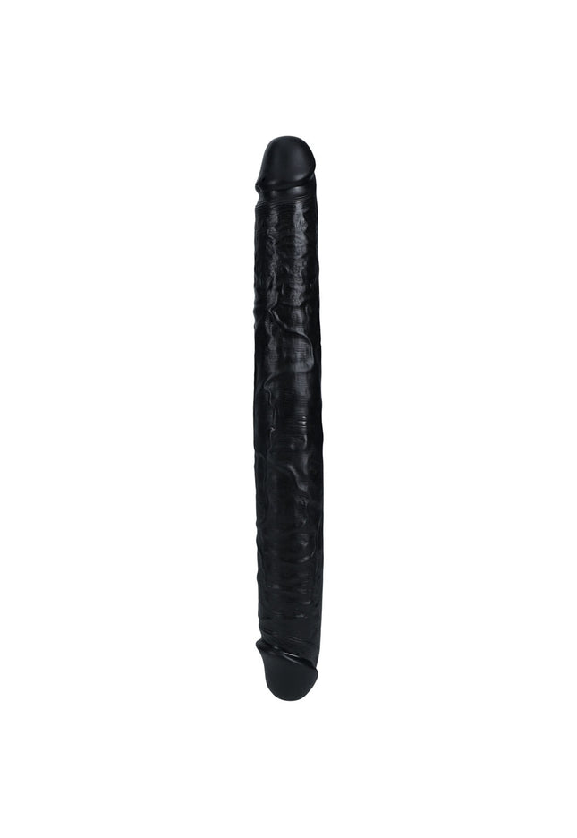 REALROCK 35cm Thick Double Dildo - Black - Black 35 cm (14'') Thick Double Dong
