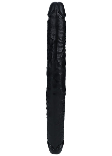 REALROCK 35cm Thick Double Dildo - Black - Black 35 cm (14'') Thick Double Dong