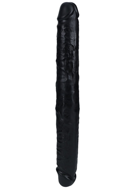 REALROCK 35cm Thick Double Dildo - Black - Black 35 cm (14'') Thick Double Dong