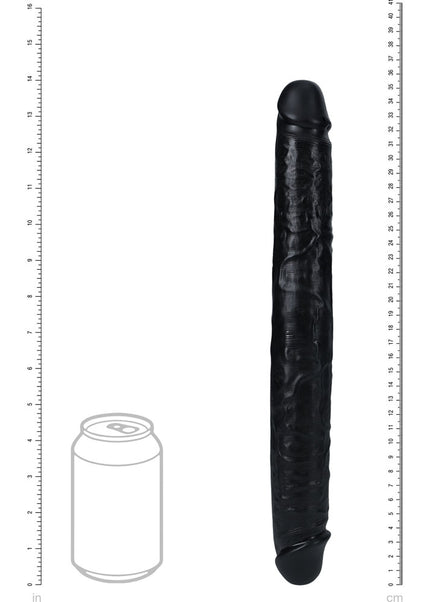 REALROCK 35cm Thick Double Dildo - Black - Black 35 cm (14'') Thick Double Dong