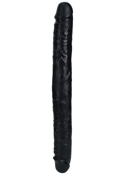REALROCK 40cm Thick Double Dildo - Black - Black 40 cm (16'') Thick Double Dong