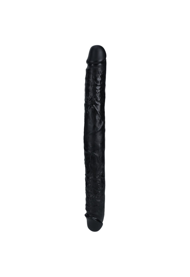 REALROCK 40cm Thick Double Dildo - Black - Black 40 cm (16'') Thick Double Dong