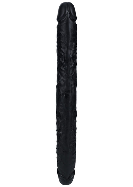 REALROCK 40cm Thick Double Dildo - Black - Black 40 cm (16'') Thick Double Dong