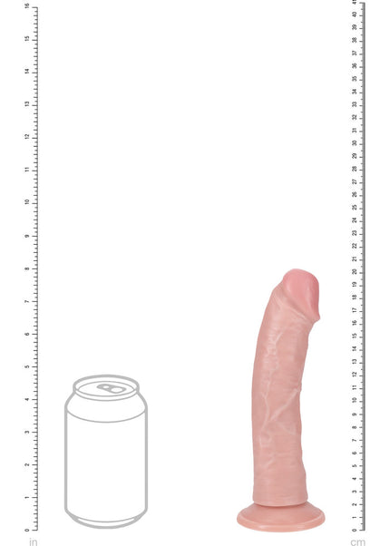 REALROCK 20cm Vibrating Cock - Flesh - Flesh 20.3 cm (8'') USB Rechargeable Vibrating Dong