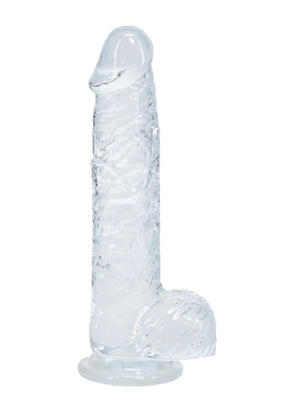 REALROCK 5'' Crystal Clear Dildo with Balls - Clear - Clear 14.7 cm Dong