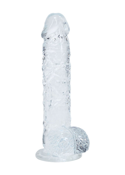REALROCK 5'' Crystal Clear Dildo with Balls - Clear - Clear 14.7 cm Dong