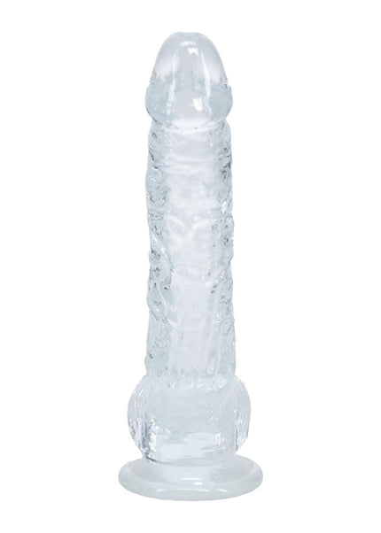 REALROCK 5'' Crystal Clear Dildo with Balls - Clear - Clear 14.7 cm Dong