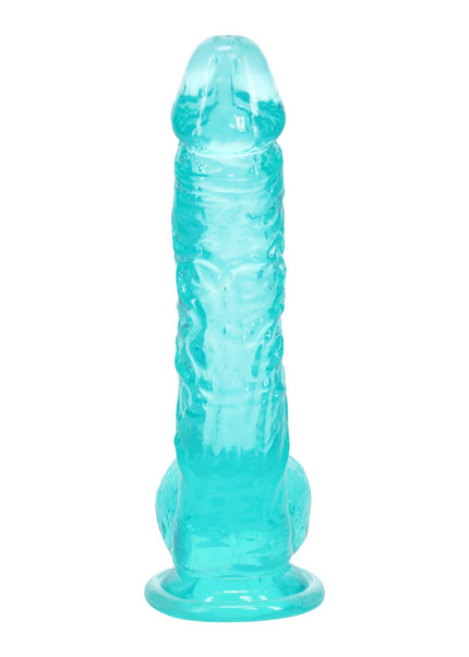 REALROCK 5'' Crystal Clear Dildo with Balls - Turquoise - Clear Turquoise 14.7 cm Dong