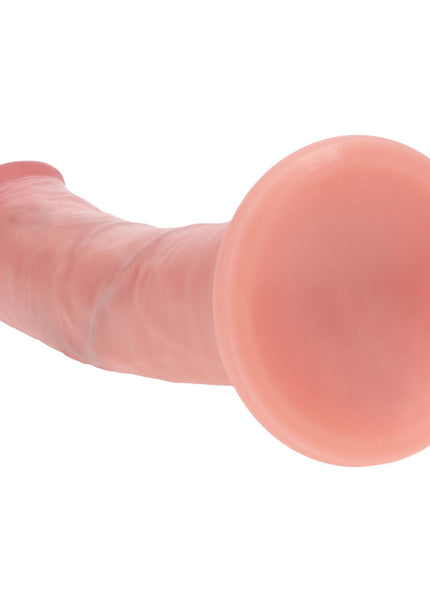 REALROCK Dual Density Silicone 6'' Curved Dildo - Flesh - Flesh 17 cm Dildo
