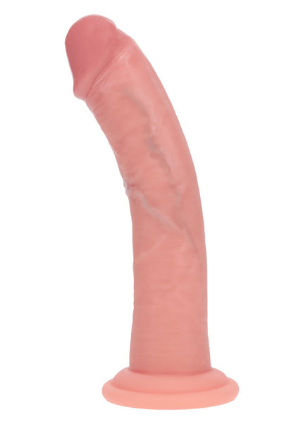 REALROCK Dual Density Silicone 7'' Curved Dildo - Flesh - Flesh 18.5 cm Dildo