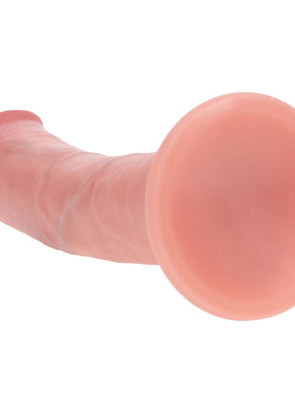 REALROCK Dual Density Silicone 7'' Curved Dildo - Flesh - Flesh 18.5 cm Dildo