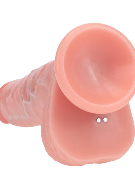 REALROCK Dual Density 8'' Vibrating & Thrusting Dildo - Flesh - Flesh 20.3 cm USB Rechargeable Vibrating & Thrusting Dildo
