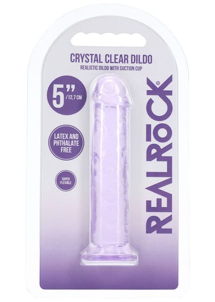 REALROCK Realistic 5'' Dildo - Purple - Purple 12.7 cm Dildo