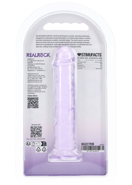 REALROCK Realistic 5'' Dildo - Purple - Purple 12.7 cm Dildo