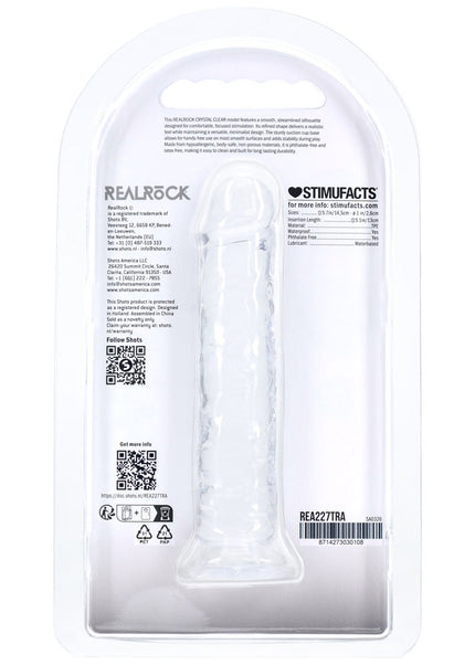 REALROCK Realistic 5'' Dildo - Clear - Clear 12.7 cm Dildo