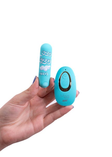 Maia JESSI 420 Remote - Sky Blue 7.6 cm USB Rechargeable Bullet with Wireless Remote