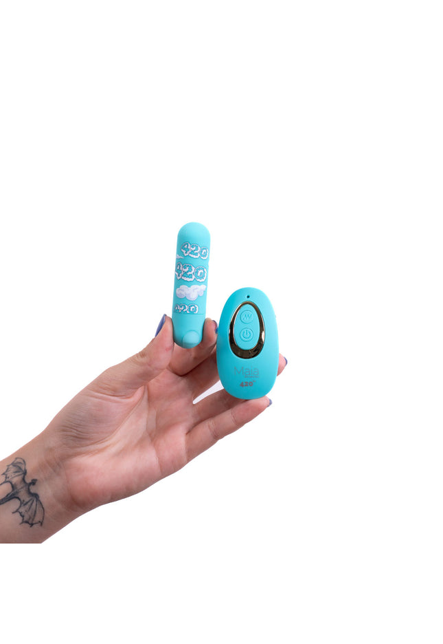 Maia JESSI 420 Remote - Sky Blue 7.6 cm USB Rechargeable Bullet with Wireless Remote