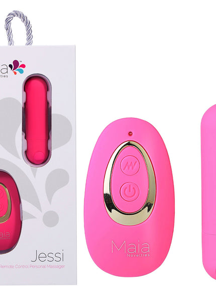 Maia JESSI Remote - Pink 7.6 cm USB Rechargeable Bullet with Wireless Remote