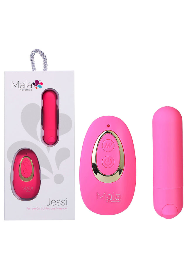 Maia JESSI Remote - Pink 7.6 cm USB Rechargeable Bullet with Wireless Remote