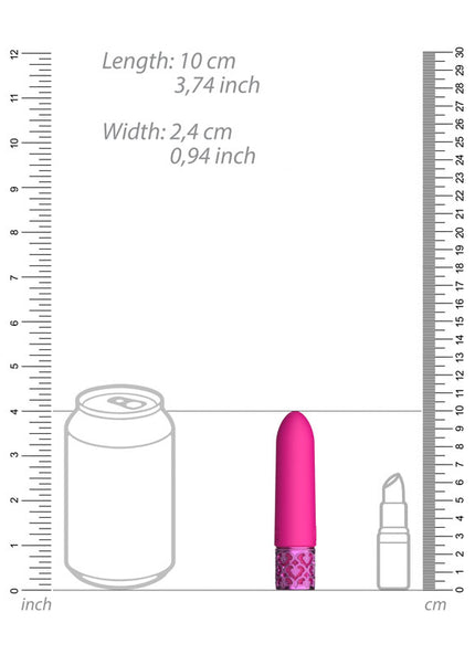 ROYAL GEMS Imperial - Silicone Rechargeable Bullet - Pink 10 cm USB Rechargeable Bullet