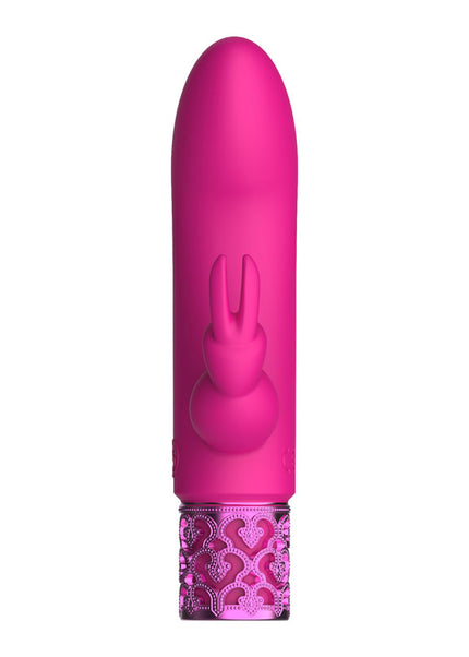 ROYAL GEMS Dazzling - Silicone Rechargeable Bullet - Pink 12 cm USB Rechargeable Bullet