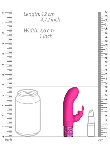 ROYAL GEMS Dazzling - Silicone Rechargeable Bullet - Pink 12 cm USB Rechargeable Bullet