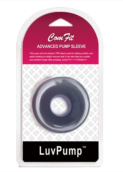 LuvPump ComFit Silicone Sleeve - Black - Black Universal Penis Pump Sleeve