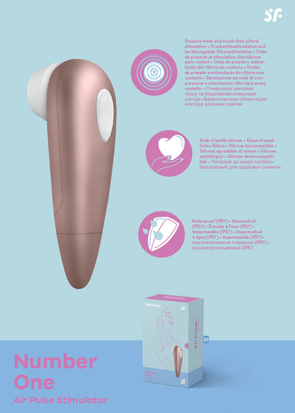 Satisfyer Number 1 - Rose Gold Touch-Free Clitoral Stimulator