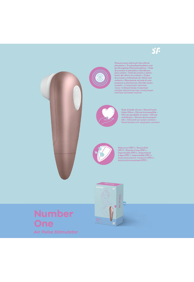 Satisfyer Number 1 - Rose Gold Touch-Free Clitoral Stimulator