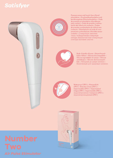 Satisfyer Number 2 - White Touch-Free Clitoral Stimulator