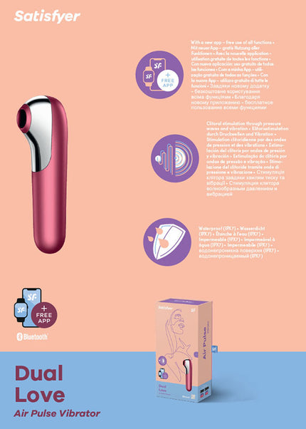 Satisfyer Dual Love - App Contolled Touch-Free USB-Rechargeable Clitoral Stimulator