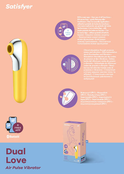 Satisfyer Dual Love - App Contolled Touch-Free USB-Rechargeable Clitoral Stimulator