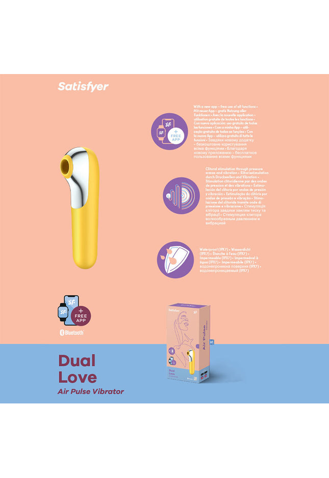 Satisfyer Dual Love - App Contolled Touch-Free USB-Rechargeable Clitoral Stimulator