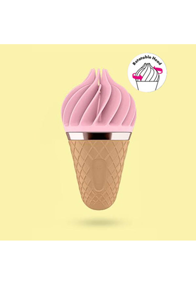 Satisfyer Sweet Treat Spinnator - Pink USB Rechargeable Stimulator with Rotating Head