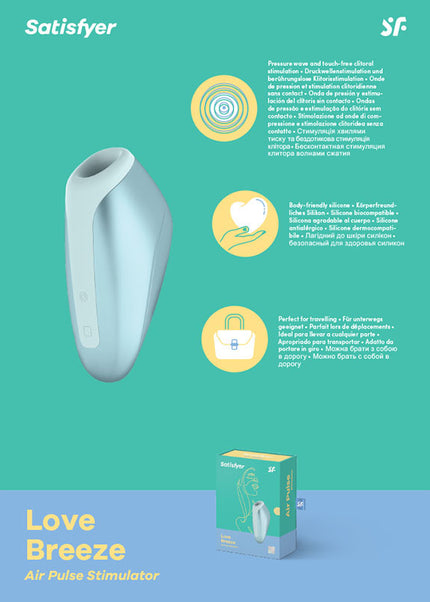 Satisfyer Love Breeze - Touch-Free USB-Rechargeable Clitoral Stimulator with Vibration