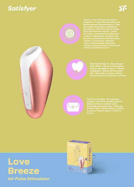 Satisfyer Love Breeze - Touch-Free USB-Rechargeable Clitoral Stimulator with Vibration