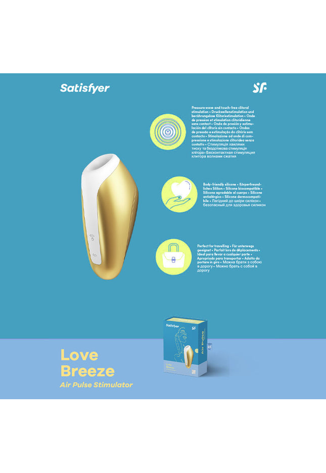 Satisfyer Love Breeze - Touch-Free USB-Rechargeable Clitoral Stimulator with Vibration