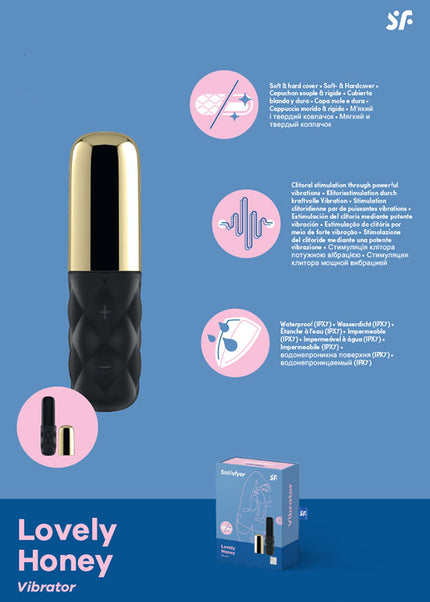 Satisfyer Mini Sparking Darling - Gold/Black USB Rechargeable Mini Vibrator