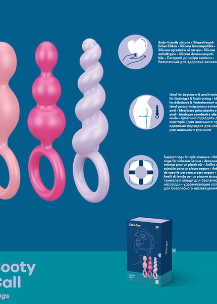 Satisfyer Booty Call - Coloured Butt Plugs - Set of 3