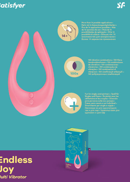 Satisfyer Endless Joy - Pink USB Rechargeable Couples Stimulator