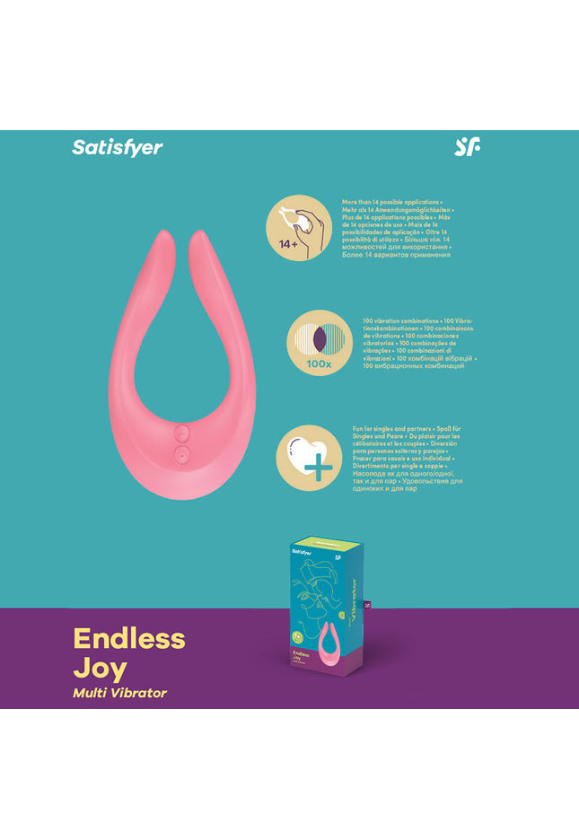 Satisfyer Endless Joy - Pink USB Rechargeable Couples Stimulator
